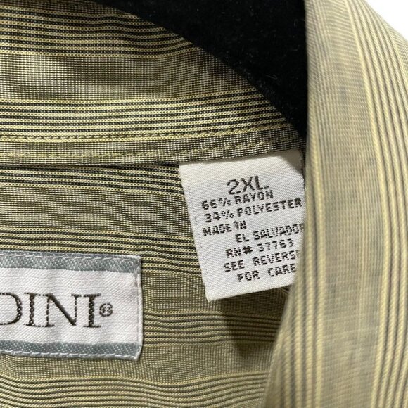 Feldini 2XL Button Down Shirt Striped Rayon Blend Casual Relaxed Fit Classic - Picture 3 of 8